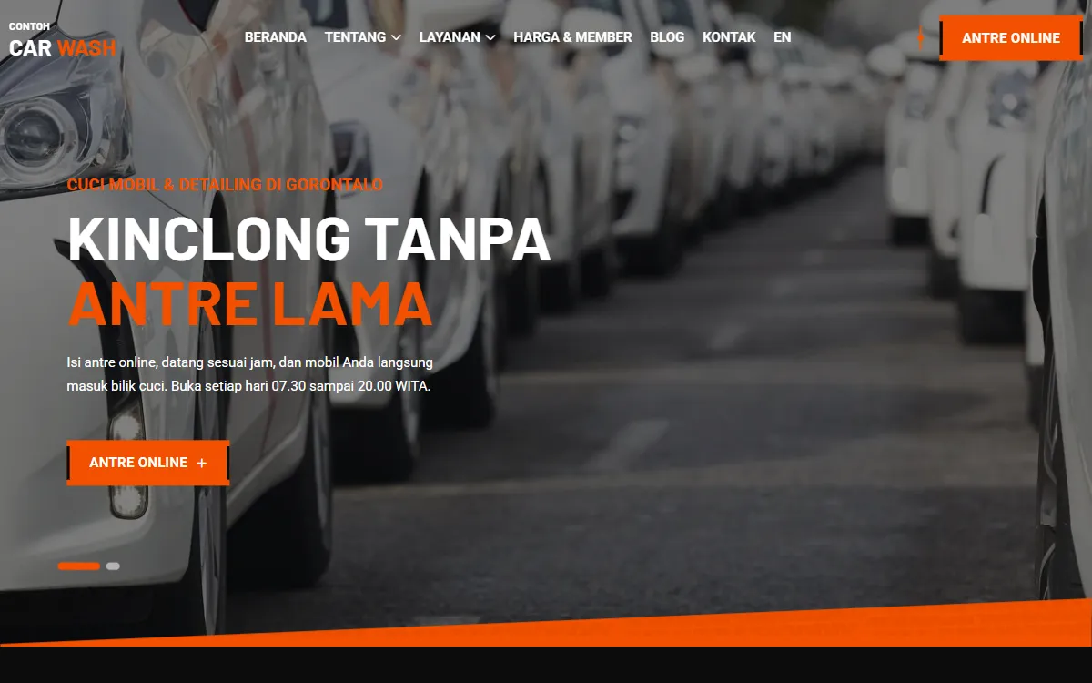 Tampilan Contoh Car Wash