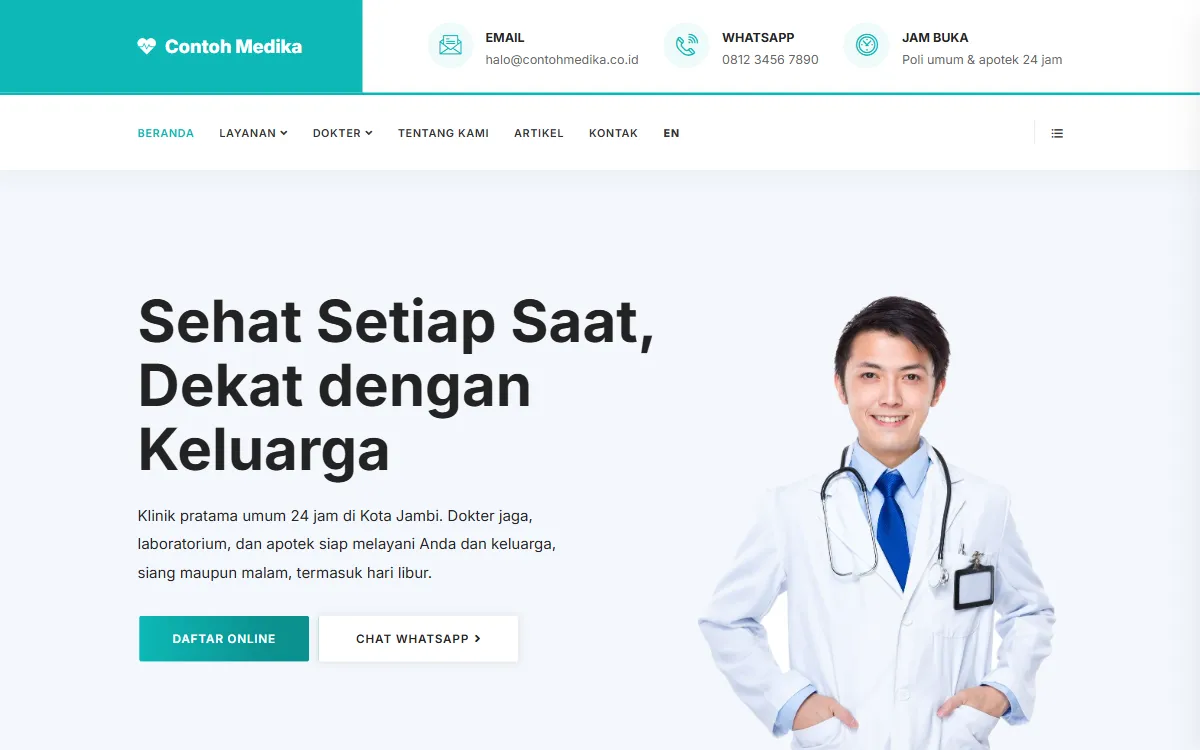 Tampilan Klinik Pratama Contoh Medika