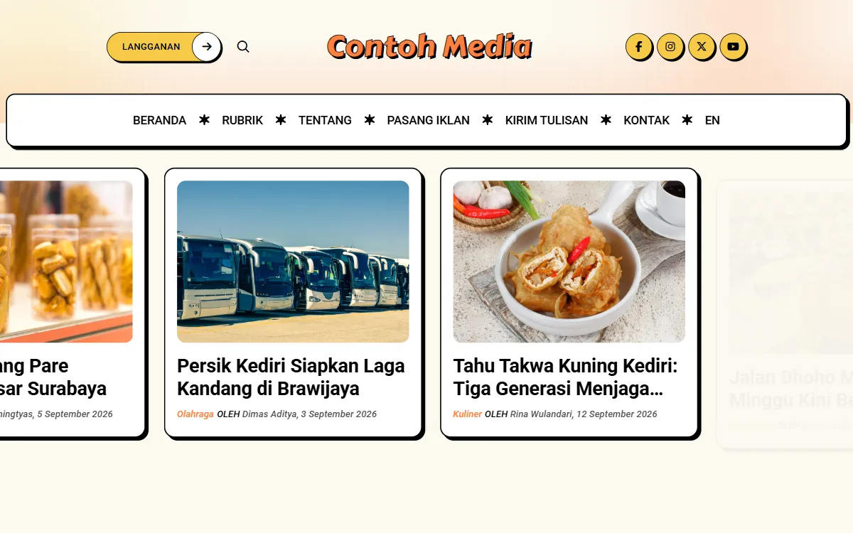Tampilan Contoh Media