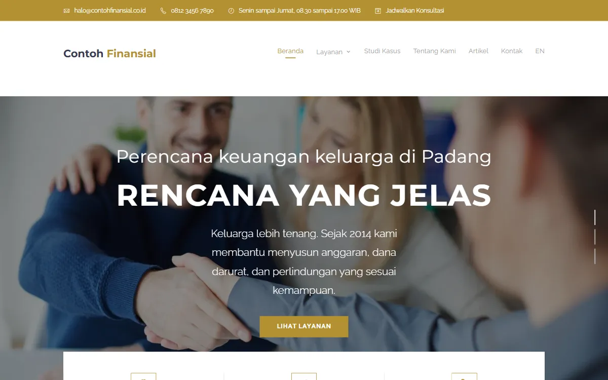 Tampilan Contoh Finansial