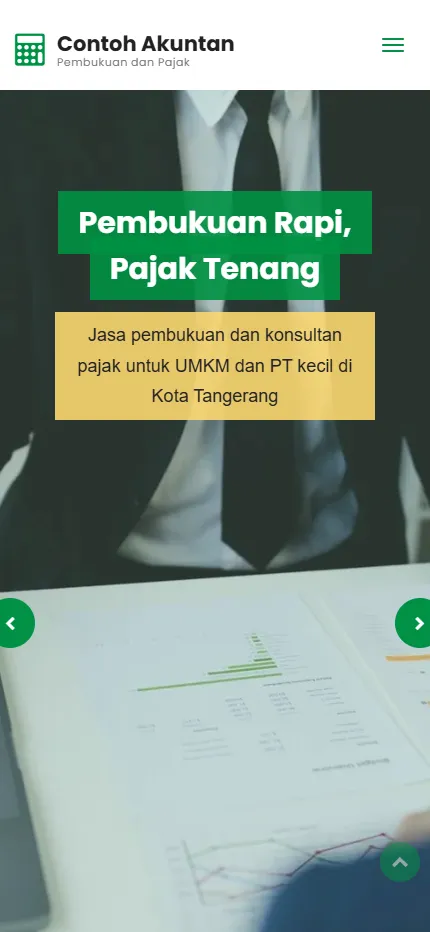 Tampilan Contoh Akuntan di layar HP