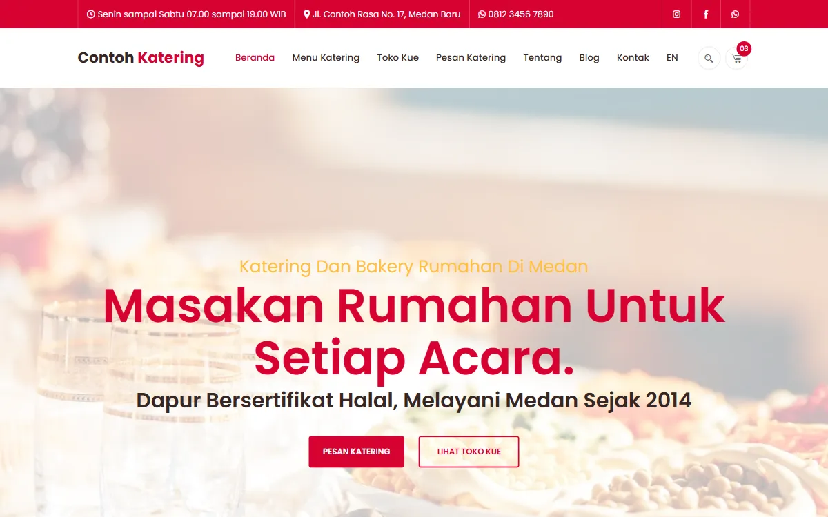 Tampilan Contoh Katering