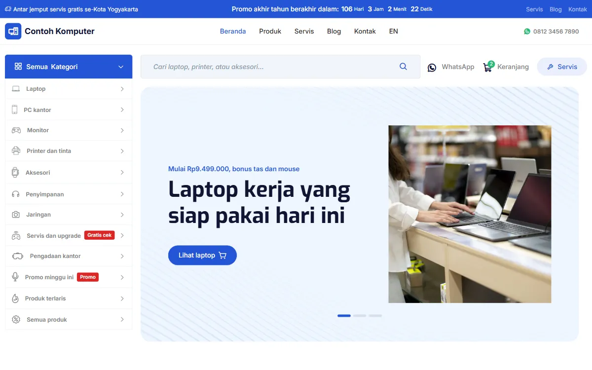 Tampilan Contoh Komputer
