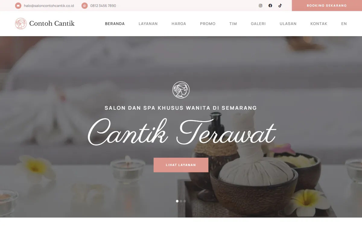 Tampilan Salon Contoh Cantik