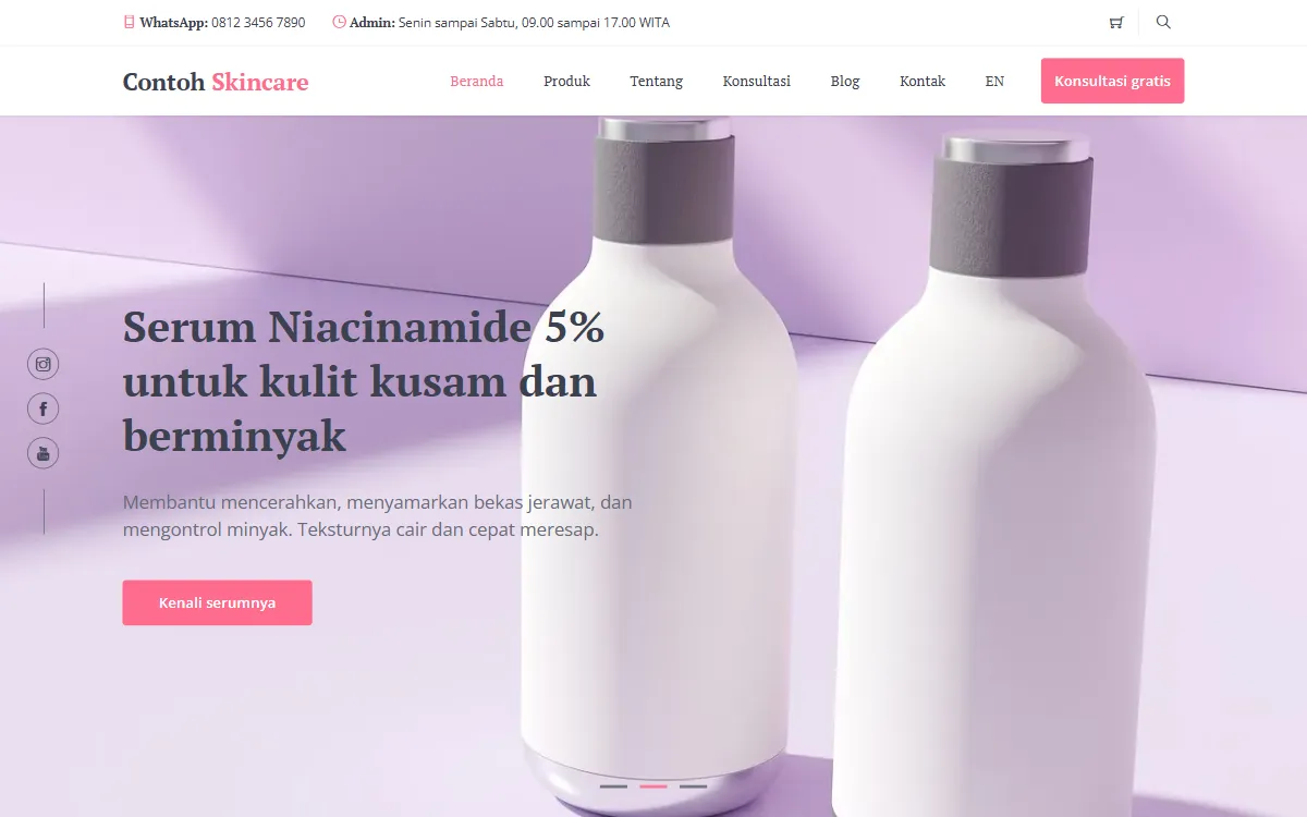Tampilan Contoh Skincare