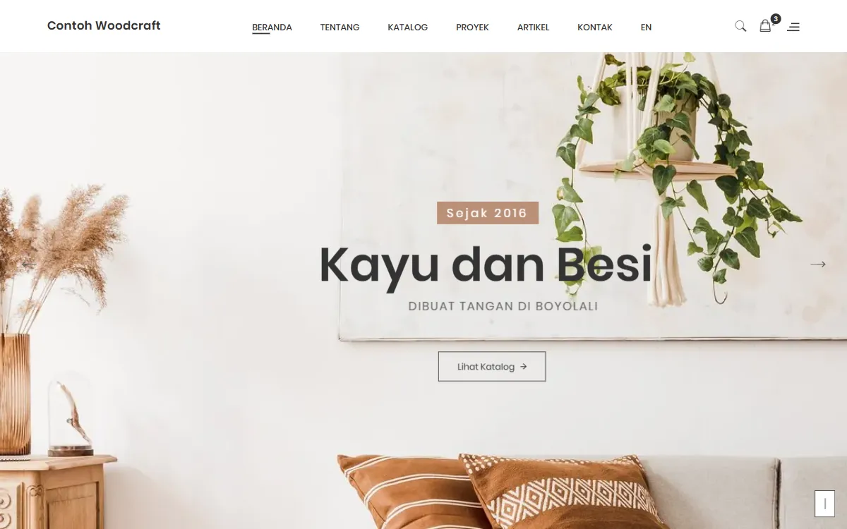Tampilan Contoh Woodcraft