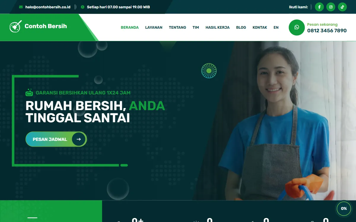 Tampilan Contoh Bersih