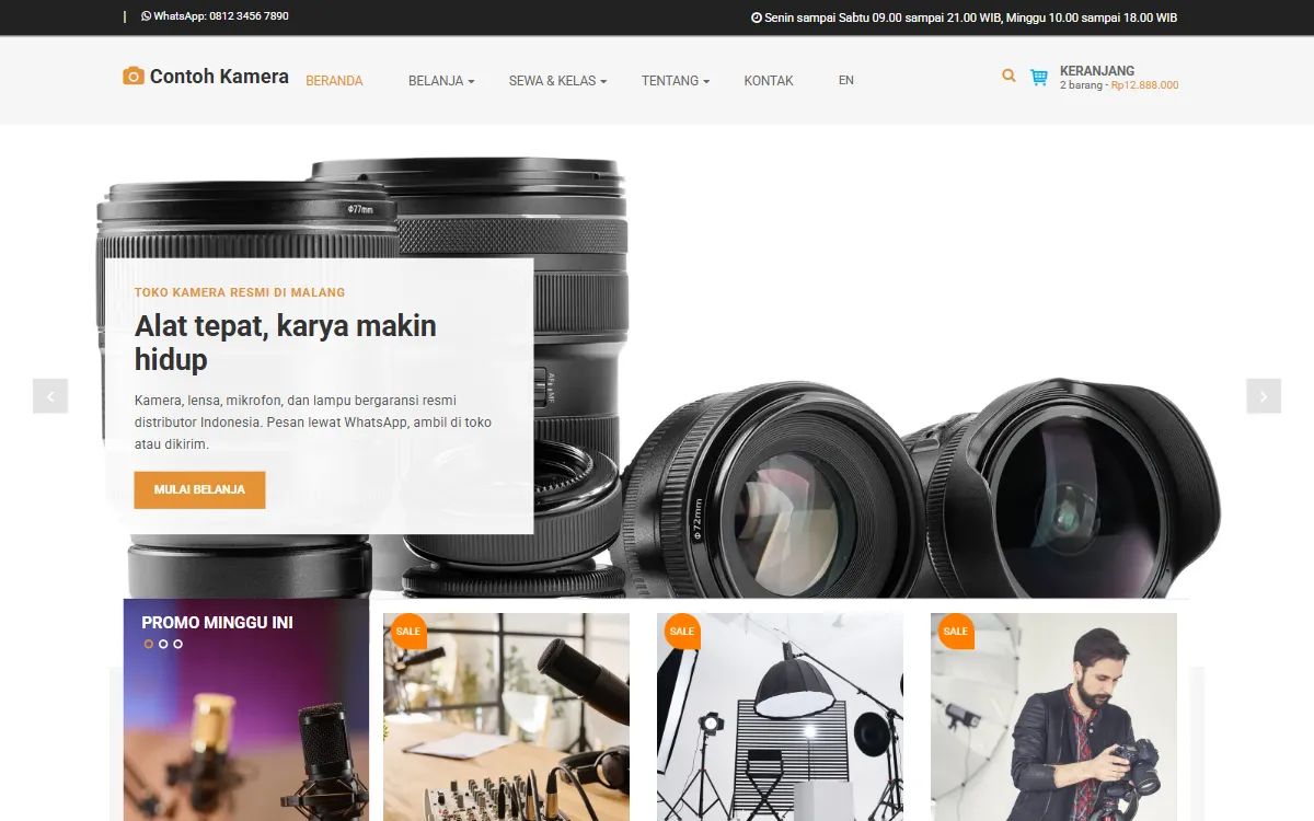 Tampilan Contoh Kamera