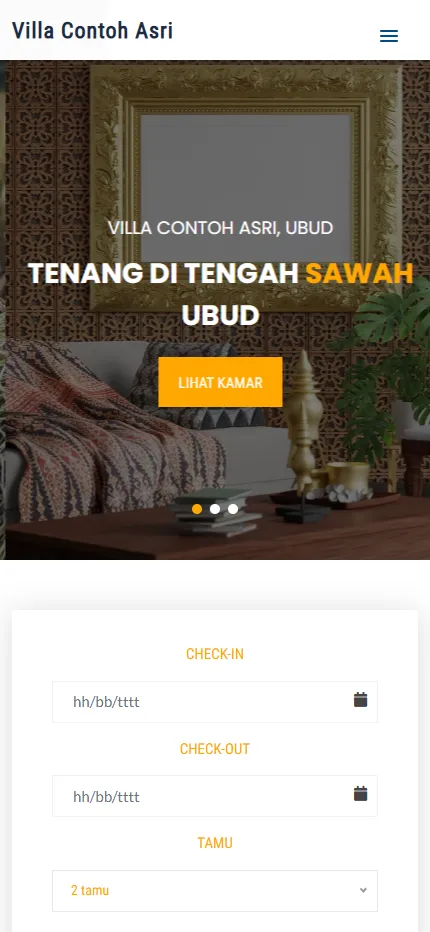 Tampilan Villa Contoh Asri di layar HP